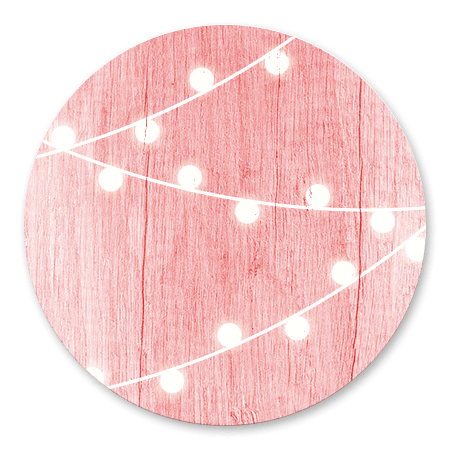 Hout met lampjes roze